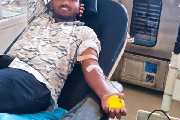 రక్తదాన శిబిరం విజయవంతం. Blood donation