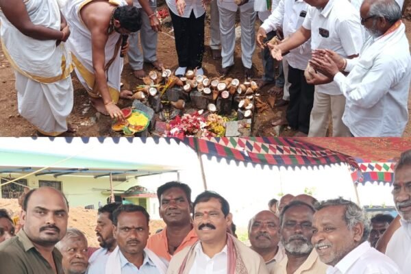 నూతన దేవాలయ శంకుస్థాపన కార్యక్రమంలో పాల్గొన్న. Sri Saraswathi Devi.