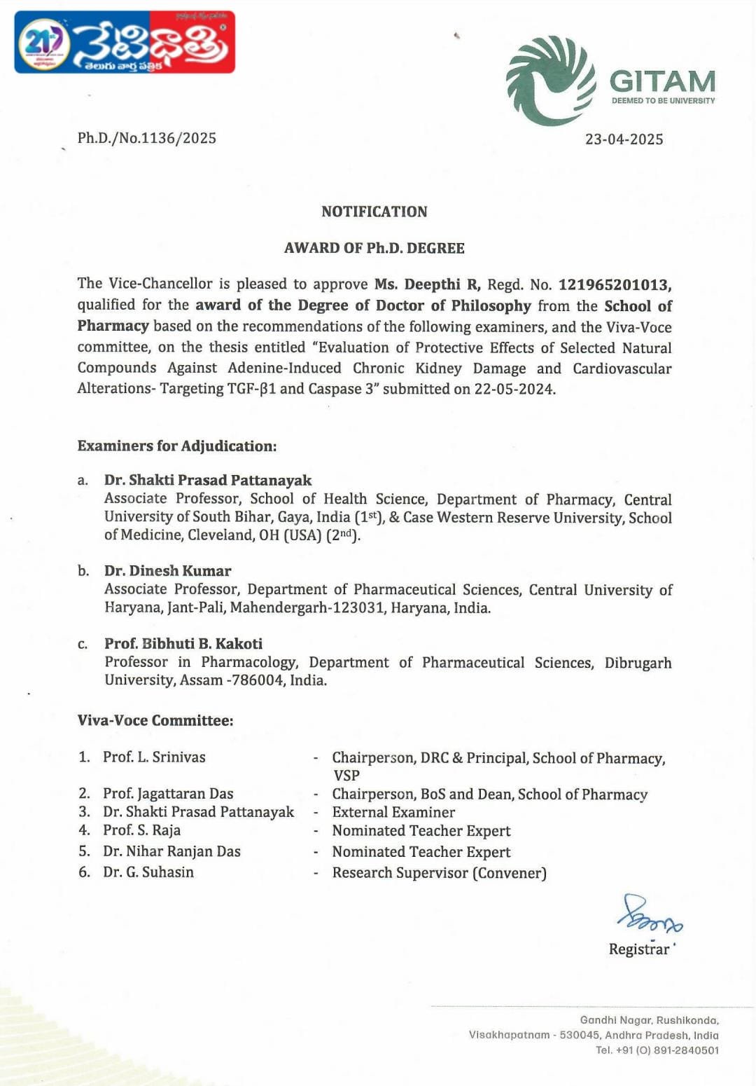 Dr. Deepthi