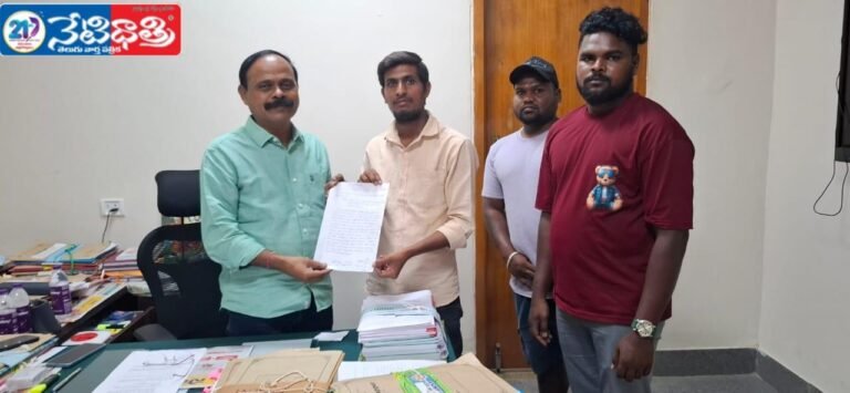 PDSU District Secretary Bonagiri Madhu.