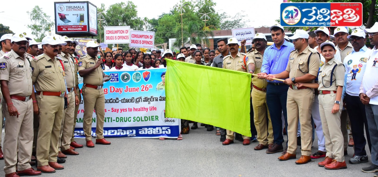 Students as part of Anti-Drug Day.