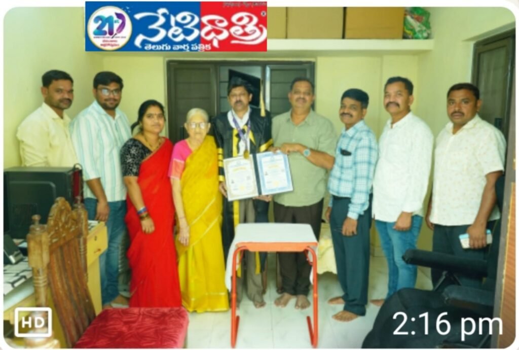 KTPP employee Niranjan Reddy, who received a doctorate