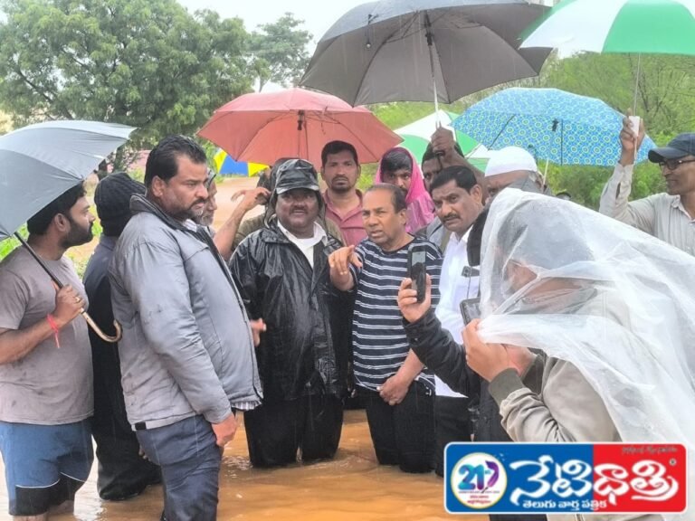 "MLA Manik Rao Inspects Flooded Colony"