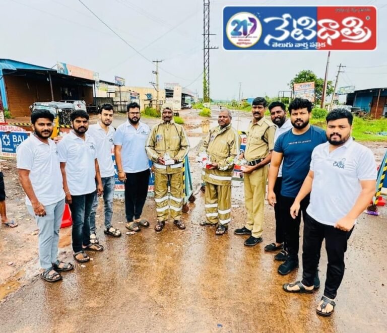 "Water Bottles Distributed to Municipal Workers in Jeheerabad"