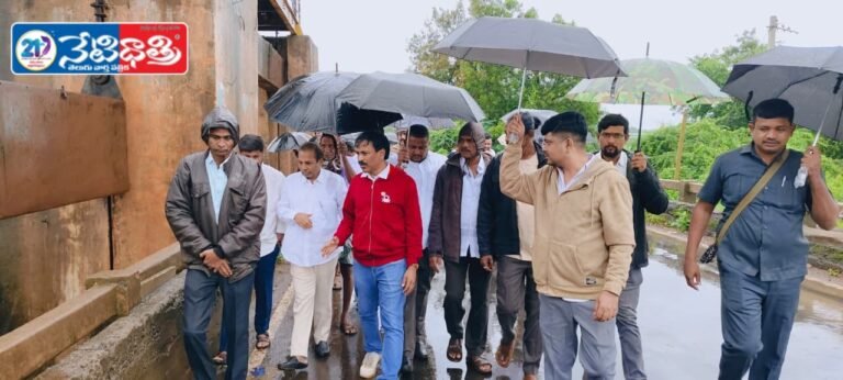 "MLA Manik Rao Inspects Flood Situation in Zahirabad"