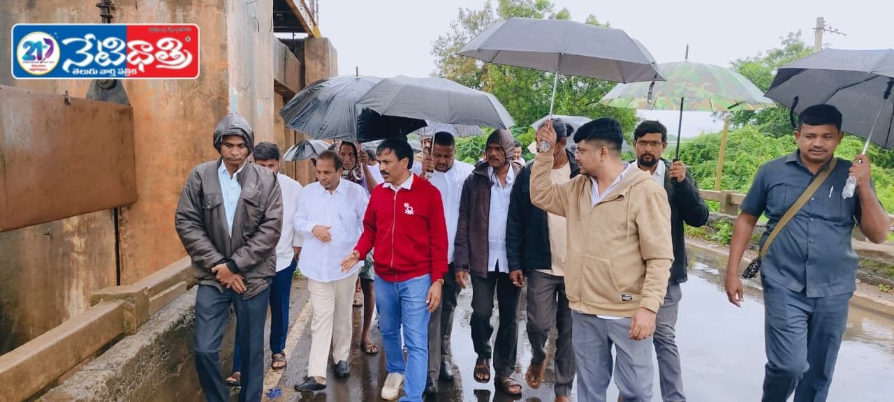 "MLA Manik Rao Inspects Flood Situation in Zahirabad"