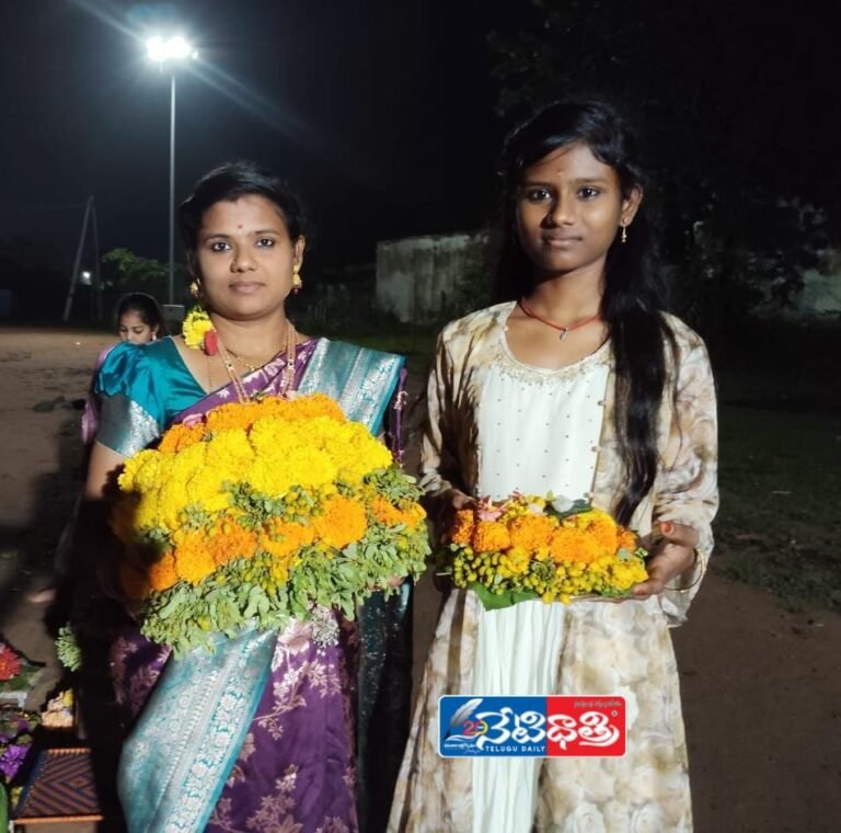 Engili Pula Bathukamma Celebrations in Mandamarri