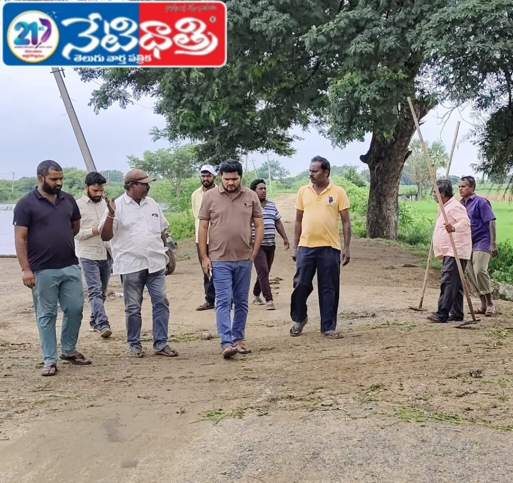 Corporator Inspects Bathukamma Arrangements