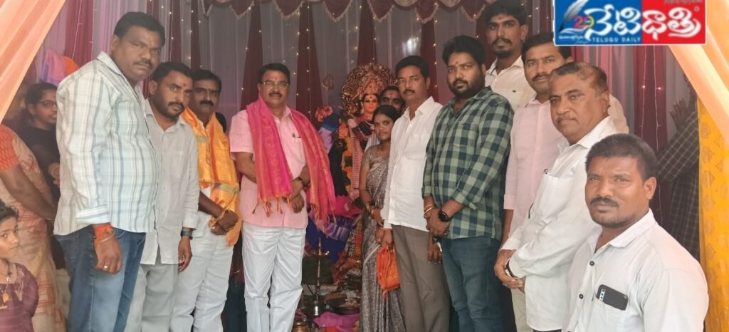 Former Minister Niranjan Reddy Participates in Durga Mata Puja