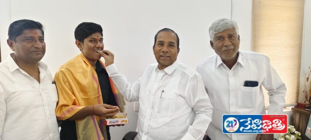 MLA Manik Rao Felicitates MBBS Student