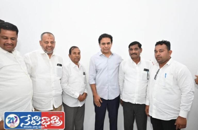 BRS Leaders Meet Harish Rao & KT Rama Rao in Hyderabad