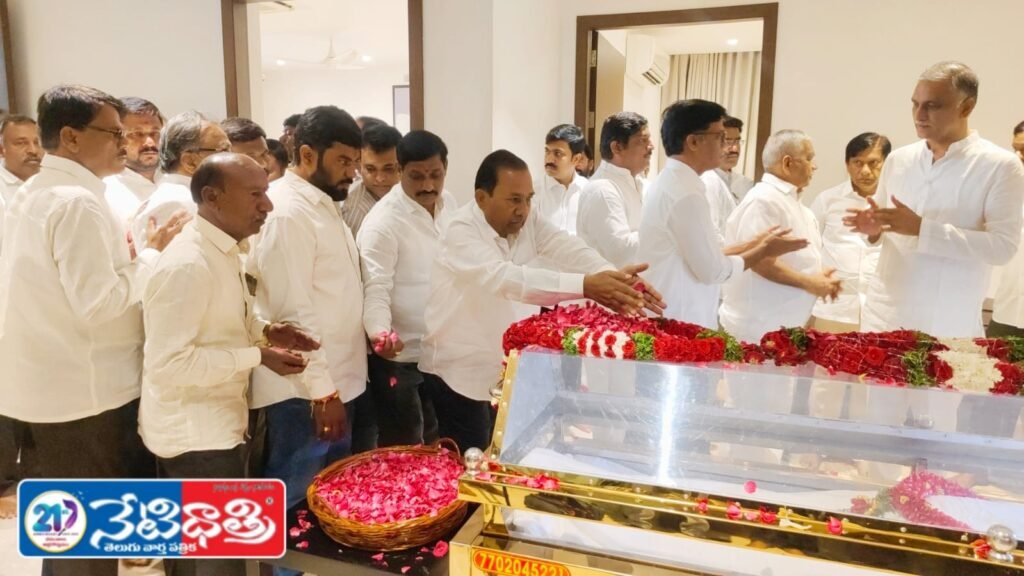 MLA Manik Rao Pays Tribute to Harish Rao’s Father