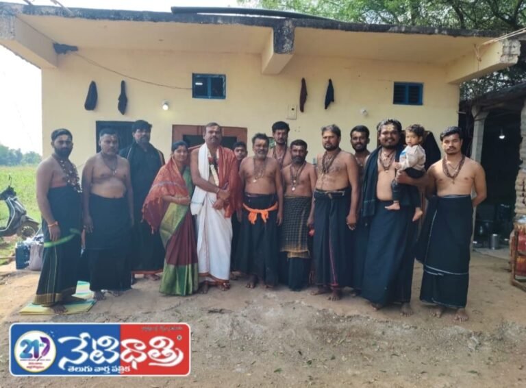 Former Sarpanch Jagadishwar Attends Ayyappa Puja