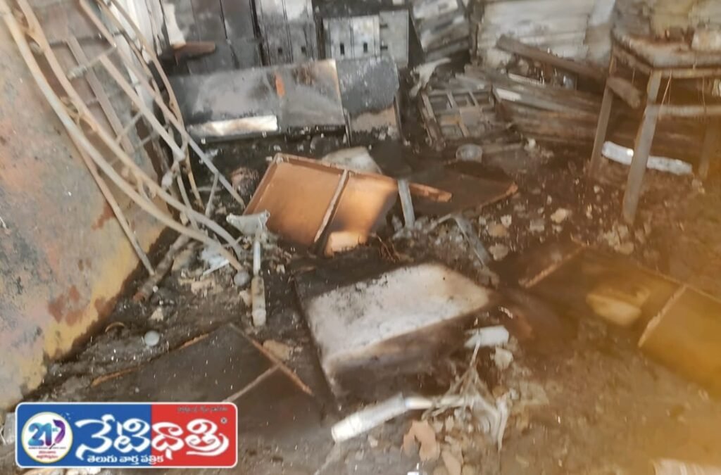 Fire Accident Near Renjal Due to Short Circuit