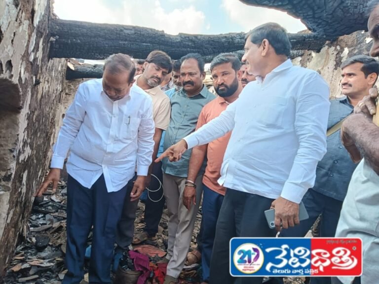 MLA Manik Rao Consoles Fire-Affected Family