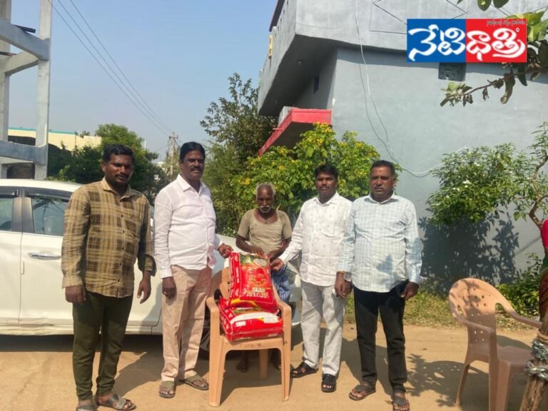Ex-Sarpanch Supports Bereaved Family with Rice Donation
