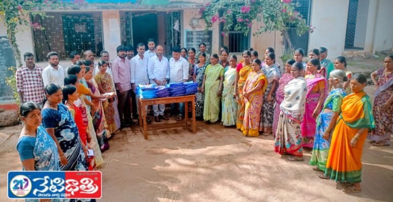 Indiramma Sarees Distributed in Kolluru