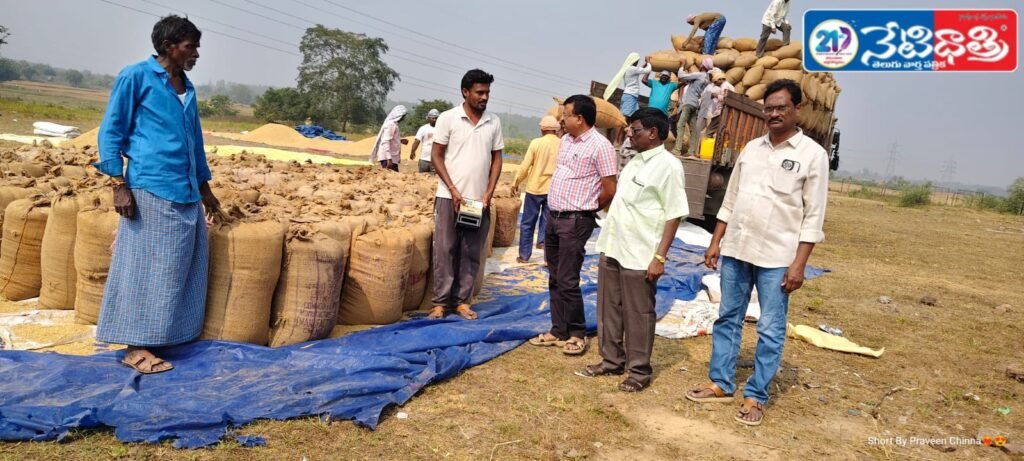 Civil Supplies Officers Inspect Grain Centers