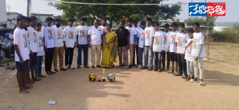 Volleyball Tournament Begins in Indiramma Colony