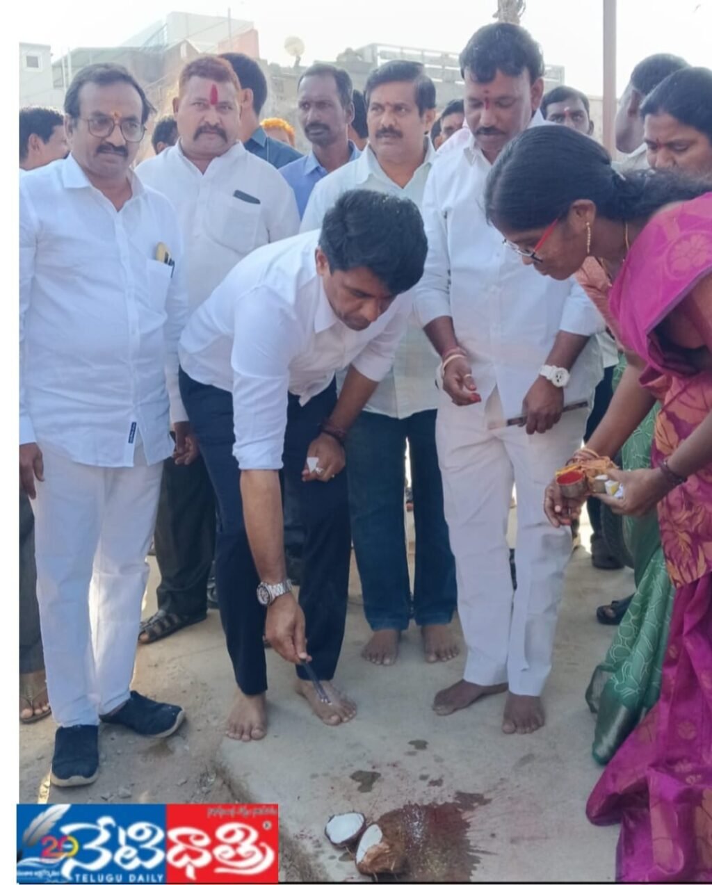 Nagar Kurnool MLA Rajesh Reddy Lays Foundation for CC Roads
