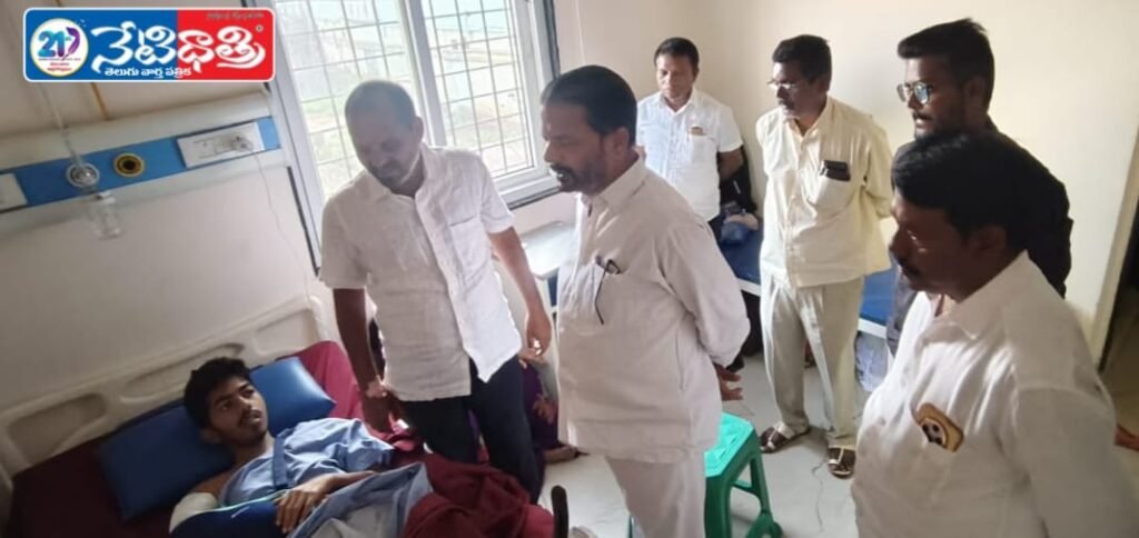 Y. Narottam Visits Road Accident Victim in Hospital