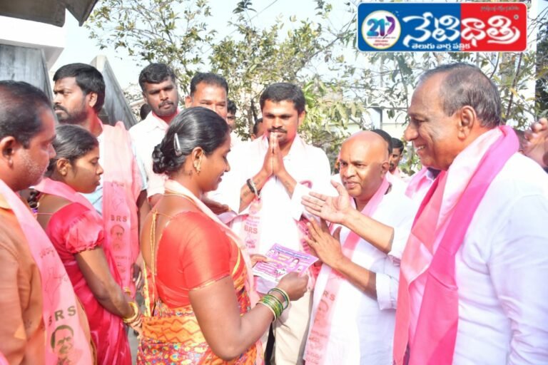 Vote for BRS Candidates: Mallareddy Door-to-Door Campaign at Adras Pally