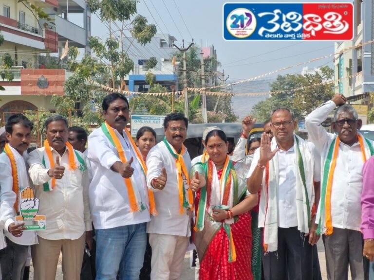 Congress Candidate Bheema Mallesh Campaigns in Ward 9