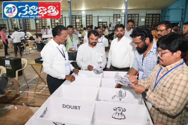 Peaceful Municipal Vote Counting in Mancherial