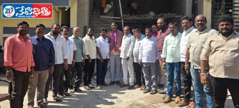 Anjaneyulu Inspects Mallanna Temple Construction