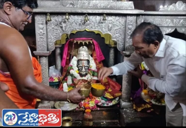 MLA Manikya Rao Offers Prayers at Rachanna Swamy Temple