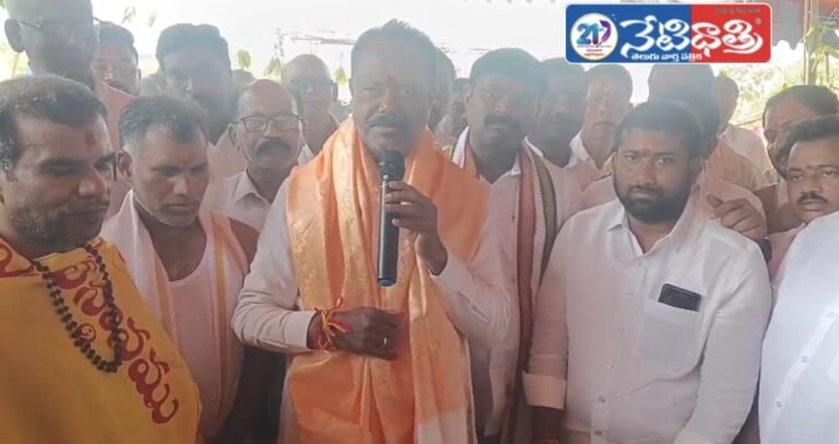 MLA GSSR Performs Bhoomi Pooja for New Temple