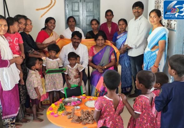 Aksharabhyasam and Annaprasana Ceremony at Anganwadi Centre