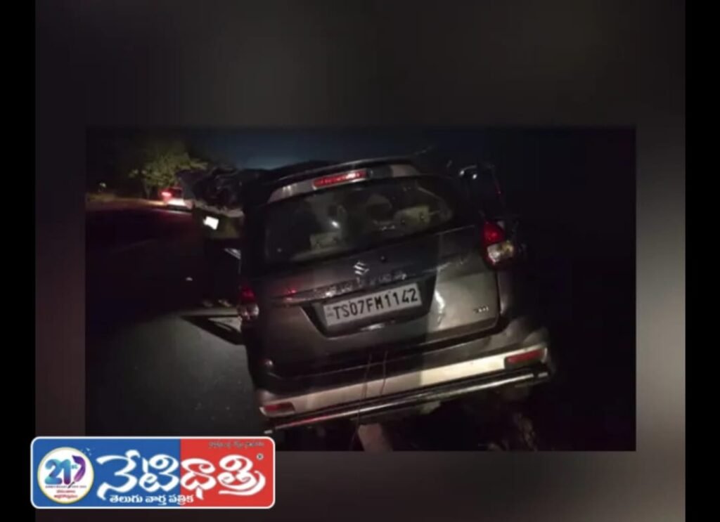 Car Overturns on NH-65 Near Zaheerabad, Six Injured