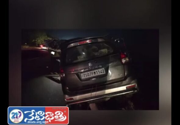 Car Overturns on NH-65 Near Zaheerabad, Six Injured