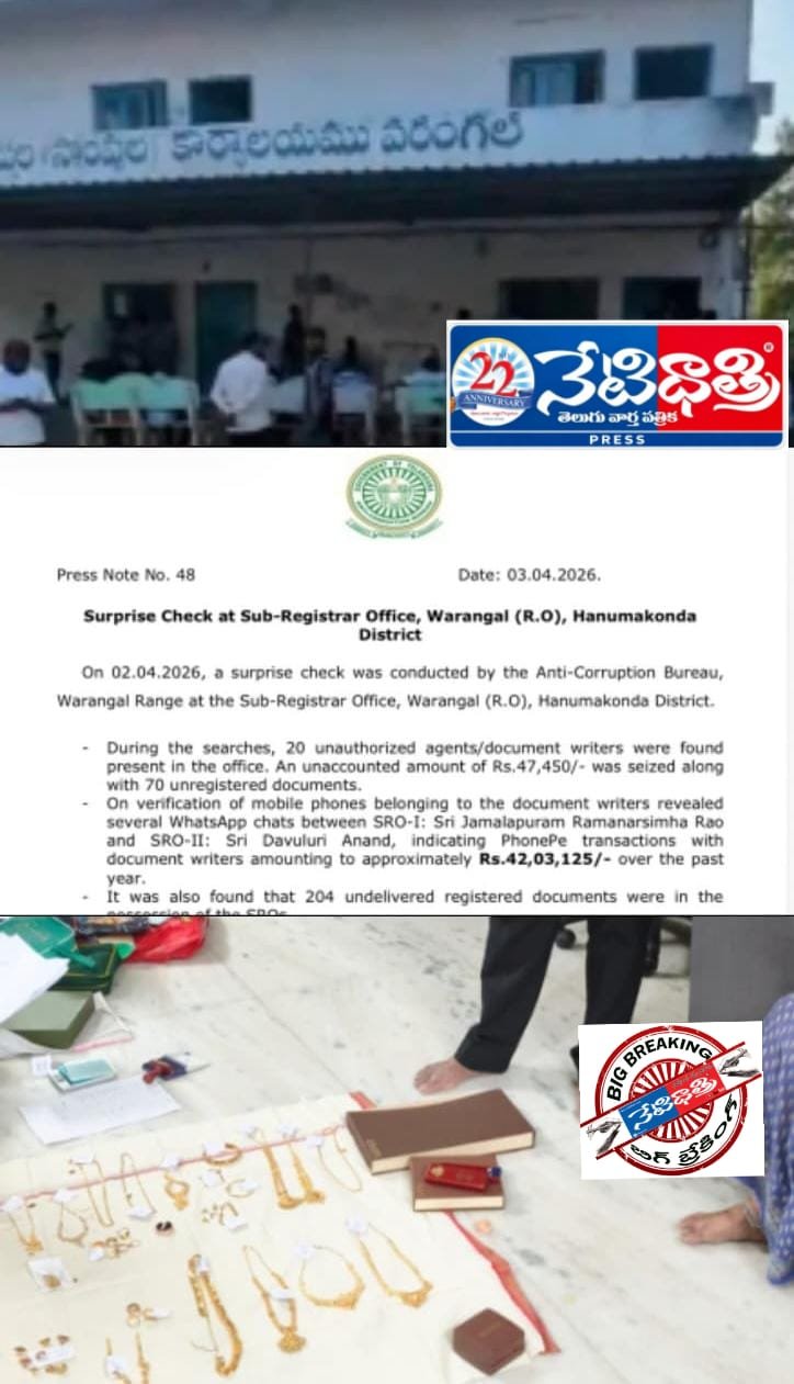 ACB Raids Expose Massive Corruption in Hanamkonda