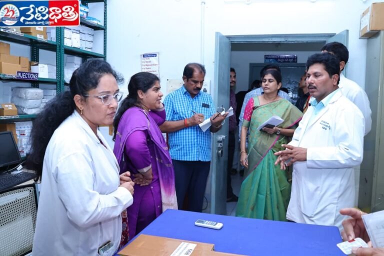 Collector Conducts Surprise Inspection at Narsampet Hospital