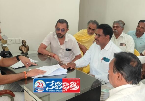 MLA Reviews Temple Renovation Works