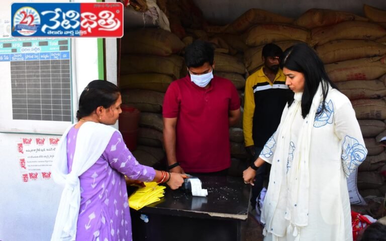 Collector Inspects Ration Rice Distribution