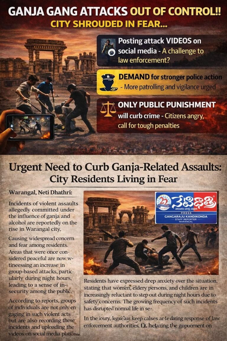 Rising Ganja Attacks Create Fear in Warangal