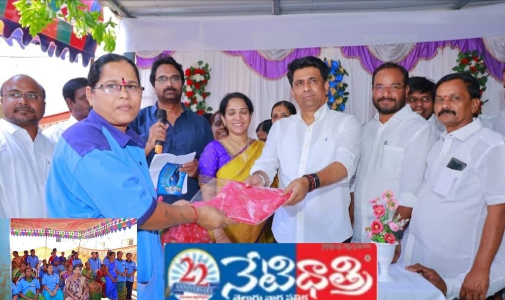 MLA Distributes Sarees on Ambedkar Jayanti