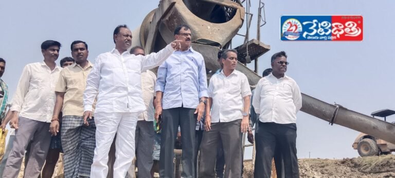 MLA Inspects Road Works in Bhupalpally