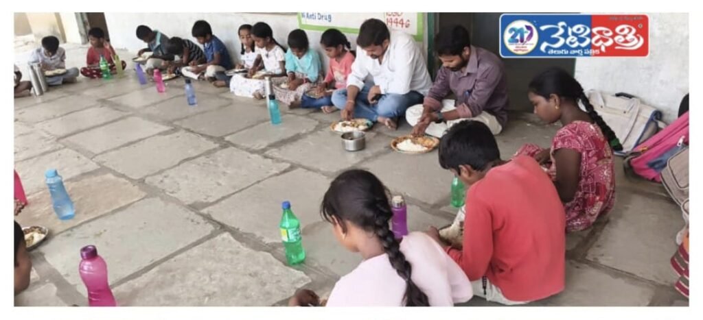 Sarpanch Dines with Students