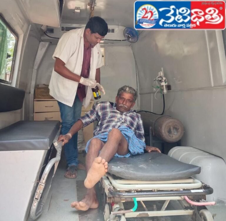 Road Accident in Parkal, Pedestrian Injured