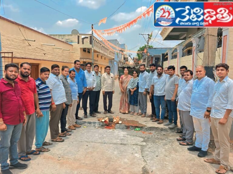CC Road Works Launched in Kalwakurthy
